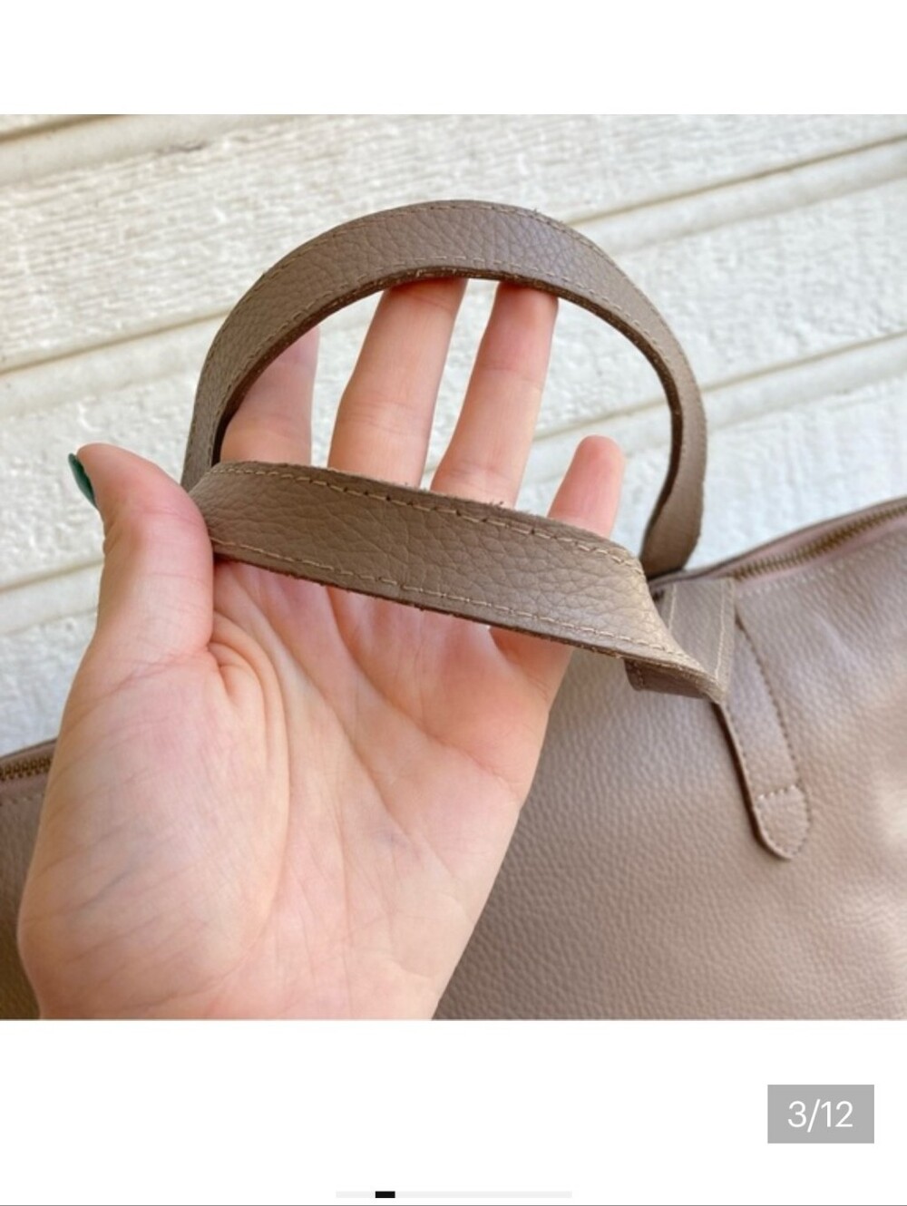 Cuyana Easy System Double Strap Laptop Tote Tan Crossbody - Picture 7 of 12